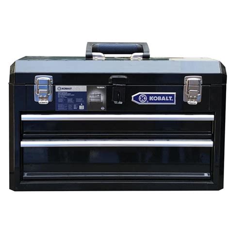 kobalt portable 20.6-in 2-drawer steel lockable tool box black|kobalt mini tools.